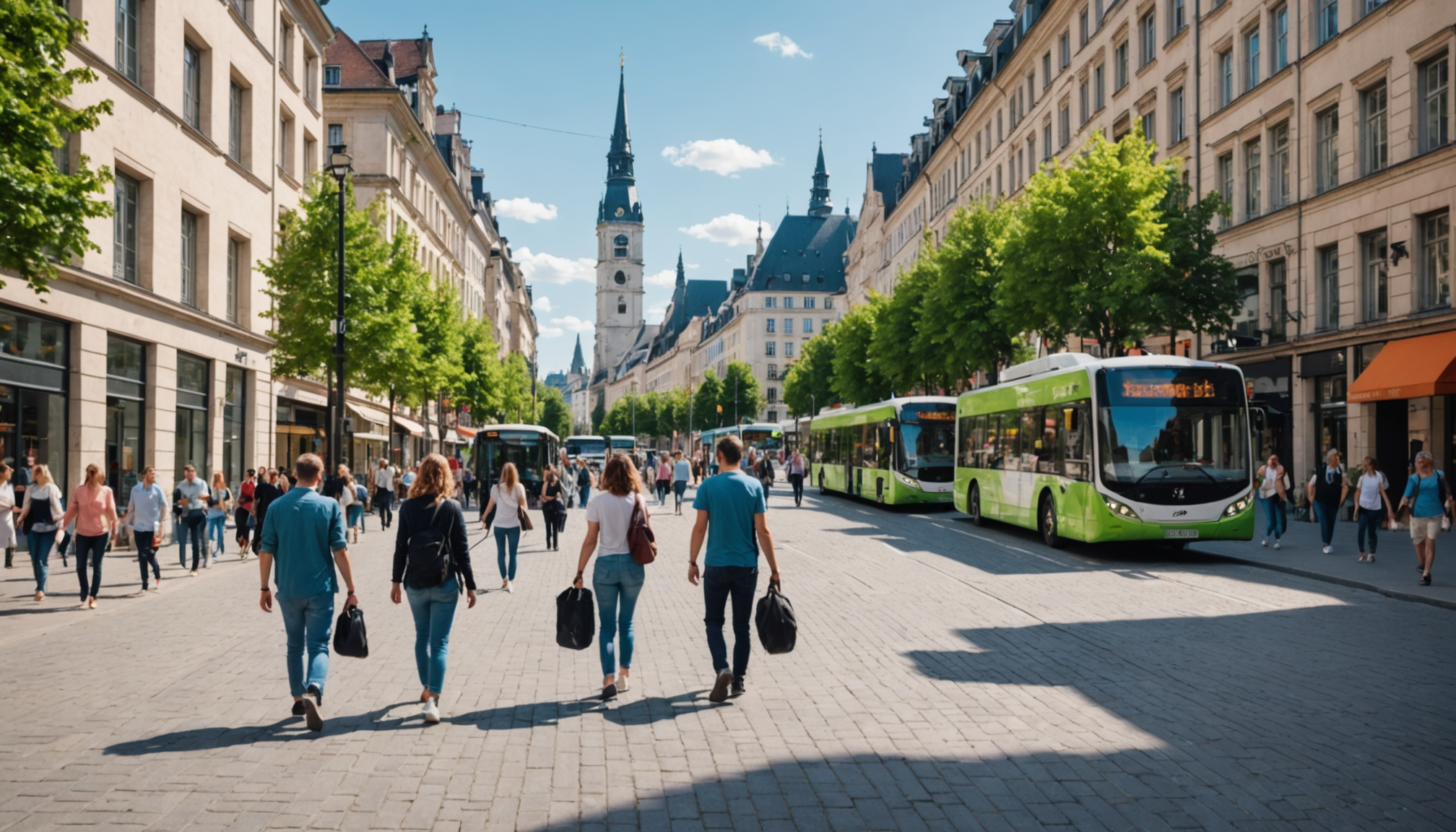 découvrez comment la piétonnisation, les bus électriques et la gestion de l'eau participent à la transition urbaine locale pour des villes plus durables et agréables à vivre.