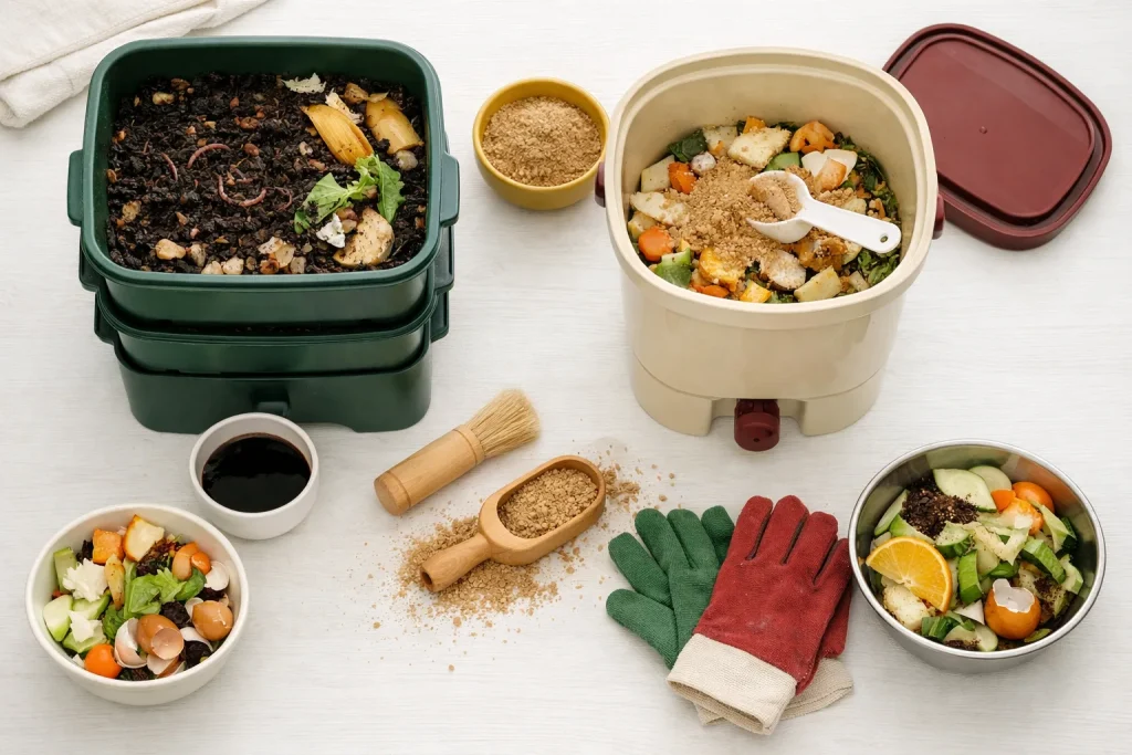 Le compost de balcon existe : lombricomposteur, bokashi et leurs limites