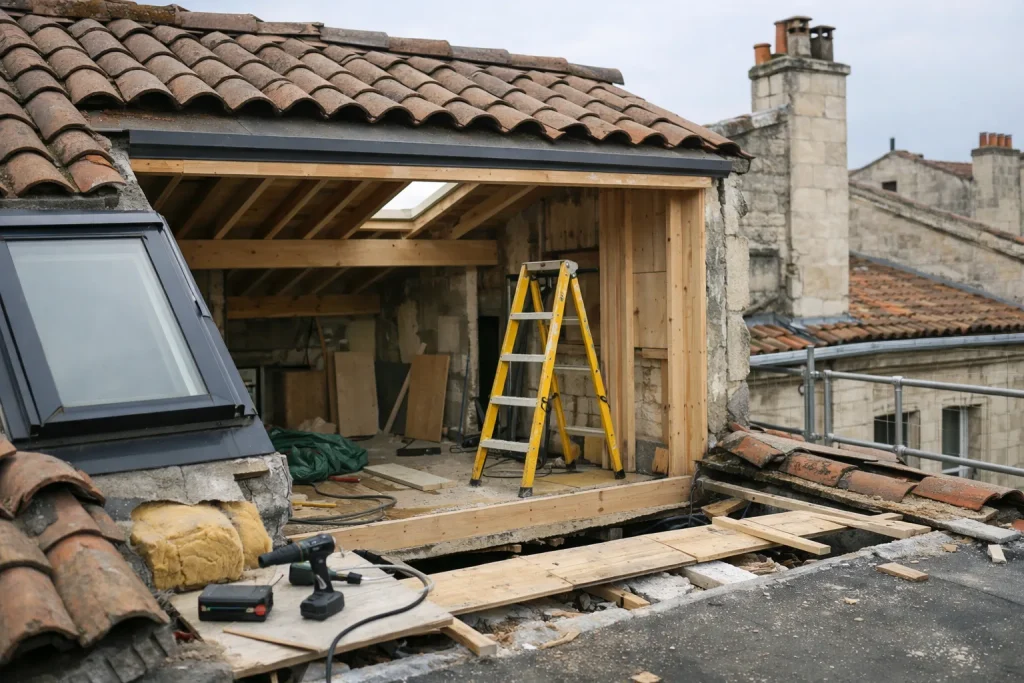 Une échoppe bordelaise se rénove par le toit : ce que la maison impose
