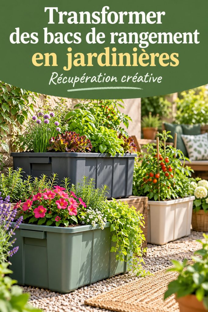 Transformer des bacs de rangement en jardinières