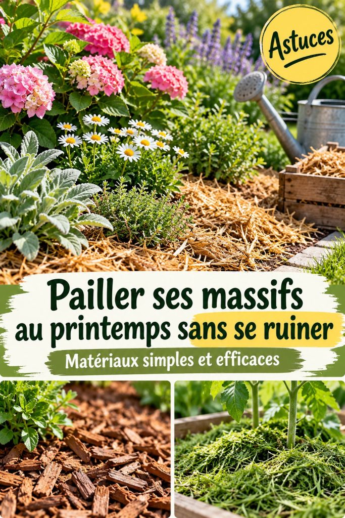 Pailler ses massifs au printemps à moindre coût